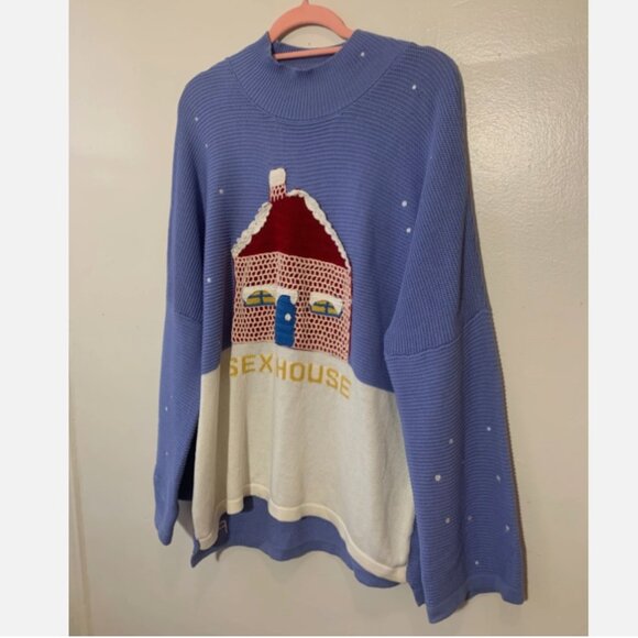 RARE Fashion Brand Company Penelope Gazin "Sex House" Knit Sweater - Picture 2 of 6
